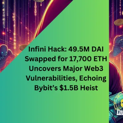 Infini Hack: 49.5M DAI Swapped for 17,700 ETH Uncovers Major Web3 Vulnerabilities, Echoing Bybit’s $1.5B Heist