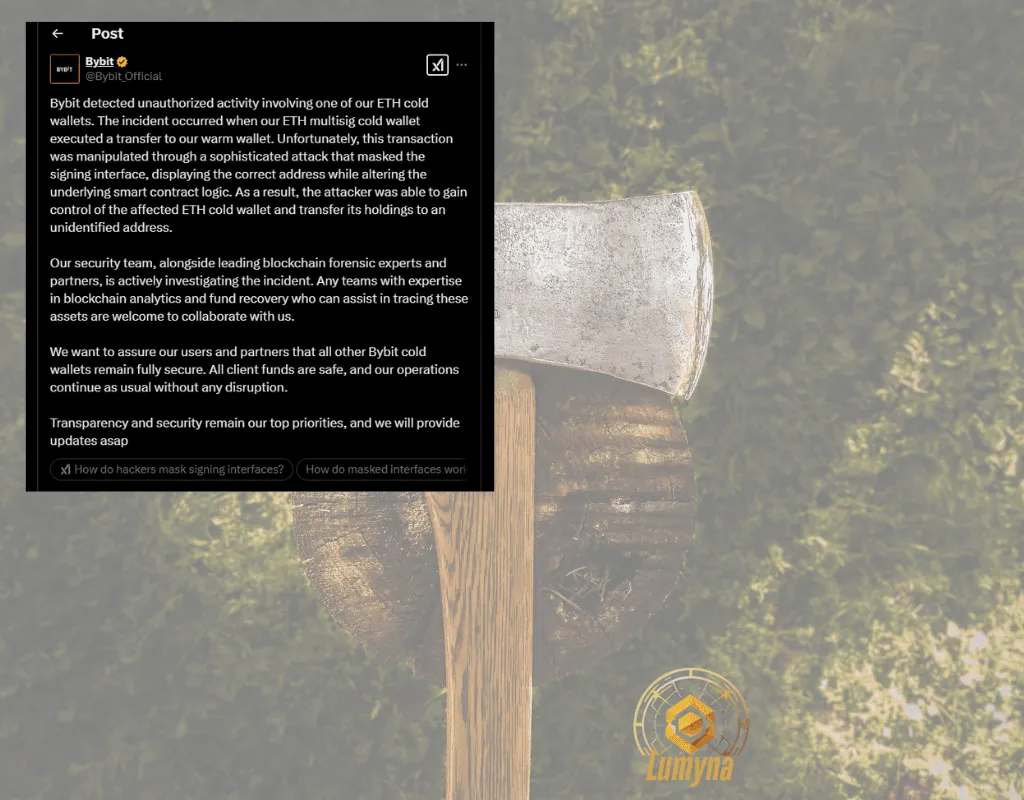 Bybit Hacking News From Lumyna