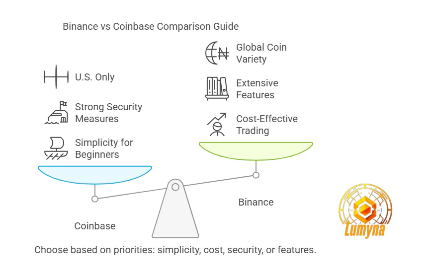 Binance vs Coinbase Comparison for beginner Investors