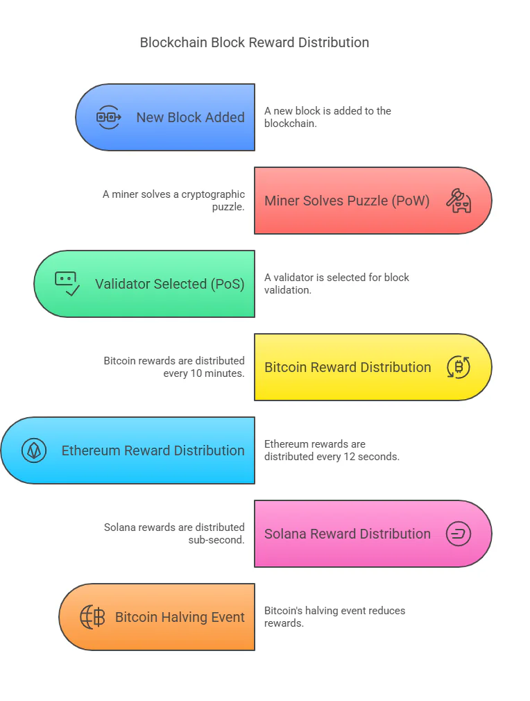 Blockchain block reward distribution