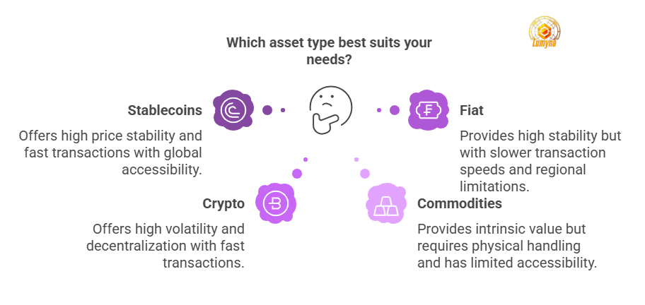 Comparison Of Stablecoins With Other Assets Visual Selection